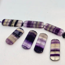 Load image into Gallery viewer, Striped Purple Fluorite 40x16x7mm Bead 6823 - PremiumBead Alternate Image 3
