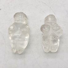 Load image into Gallery viewer, FERTILE! Carved Quartz Goddess of Willendorf Figurine | 20x10x9mm | Clear - PremiumBead Alternate Image 7
