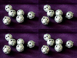 2 Hand Made Sterling Silver Celtic Life Spiral Triskillion Beads 001718 - PremiumBead Alternate Image 2