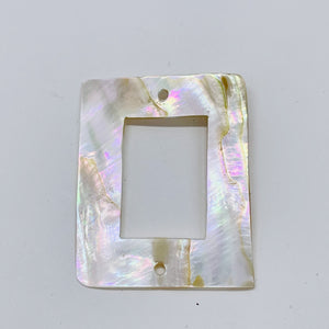 1 Mother of Pearl Shell 50x39mm Picture Frame Focal Bead 8976