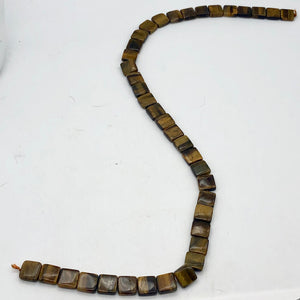 Wildly Exotic Tigereye Square Coin Bead 16 inch Strand for Jewelry Making - PremiumBead Alternate Image 2