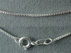 Italian 24" Sterling Silver Fine Box Chain 1mm 109735 - PremiumBead Primary Image 1