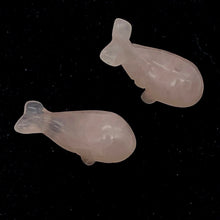 Load image into Gallery viewer, Splash 2 Rose Quartz Whale Beads | 20x13x11mm | Pink
