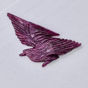 Ruby Eagle Carved Figurine | 55x28x4 mm | Red | 1 Carving | 40.2 cts |