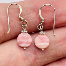 Load image into Gallery viewer, Rhodochrosite Sterling Silver Drop Earrings | 3/4&quot; Long | Pink | 1 Pair |
