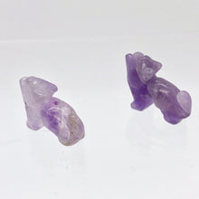 Load image into Gallery viewer, Howling 2 Carved Amethyst Standing Wolf / Coyote Beads | 22x16x8mm | Purple - PremiumBead Alternate Image 3
