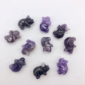 2 Purple Piggies Hand Carved Amethyst Pig Beads | 22x13x11mm | Purple - PremiumBead Alternate Image 8