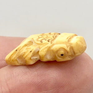 Carved Koi Gold Fish Waterbuffalo Bone Beads| 24x12x7mm| Beige | Fish | 2 Beads| - PremiumBead Alternate Image 8