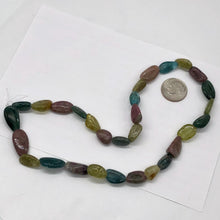 Load image into Gallery viewer, Tourmaline, Apatite Nugget Beads| 12x6mm | Green Blue Purple | 32 Bead Strand |
