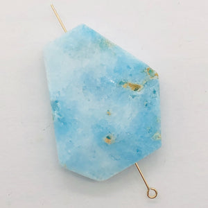 70cts Druzy Natural Hemimorphite Pendant Bead | Blue | 35x27x9mm | 1 Bead |