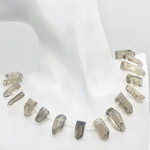Smokey Quartz, Crystal Briolette, 15x10x8-30x11x10mm, 12 Beads/half strand - PremiumBead Alternate Image 6