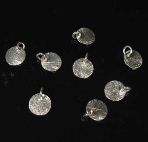 Shimmer! Six (6) Silver Charm Findings Pendants 10303 - PremiumBead Primary Image 1