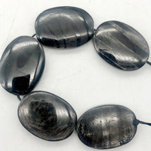 Load image into Gallery viewer, Sexy! Hypersthene Focal Beads |24x18x5mm | Silver -black | Oval | 2 beads | - PremiumBead Alternate Image 6
