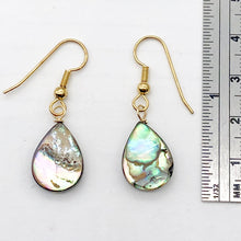 Load image into Gallery viewer, Abalone 14K Gold Filled Drop Earrings | 1 1/2&quot; Long | Blue Silver |
