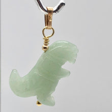 Load image into Gallery viewer, Aventurine Dinosaur Tyrannosaurus Rex 14Kgf Pendant | 1.5&quot; (Long) | Green | - PremiumBead Alternate Image 5
