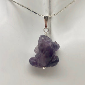 Ribbit Amethyst Frog Solid Sterling Silver Pendant 509266AMS - PremiumBead Alternate Image 9