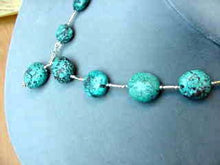 Load image into Gallery viewer, Rare Pebble Natural Turquoise &amp; 925 Sterling Silver 17 inch Necklace 1533 - PremiumBead Alternate Image 3
