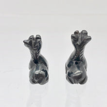 Load image into Gallery viewer, Graceful 2 Carved Hematite Giraffe Beads | 21.5x17x9.5mm | Silver Grey - PremiumBead Alternate Image 10
