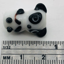 Load image into Gallery viewer, Lampwork Panda Parcel Panda Bears | 20x10x10 mm | White/Black | 6 Beads |
