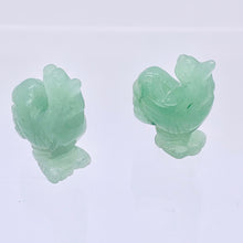 Load image into Gallery viewer, 2 Cute Carved Aventurine Rooster Beads | 21x15x9mm | Green - PremiumBead Alternate Image 2
