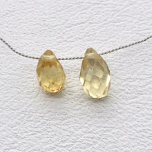 Load image into Gallery viewer, 1 Natural Golden Yellow Zircon Faceted Briolette Bead 6942 - PremiumBead Alternate Image 3
