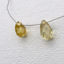 Load image into Gallery viewer, 1 Natural Golden Yellow Zircon Faceted Briolette Bead 6942 - PremiumBead Alternate Image 7
