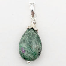 Load image into Gallery viewer, Rare Ruby Fuchsite Teardrop Shaped Sterling Silver Pendant | 1 1/4&quot; Long
