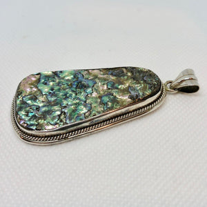 Scenic! Natural Abalone Silver Pendant! 4192 - PremiumBead Alternate Image 3