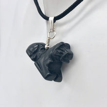 Load image into Gallery viewer, Black Stallion Obsidian Horse Pony Pendant with Silver Findings | 1&quot; Long - PremiumBead Primary Image 1
