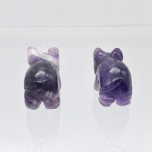 Load image into Gallery viewer, 2 Purple Piggies Hand Carved Amethyst Pig Beads | 22x13x11mm | Purple - PremiumBead Alternate Image 10
