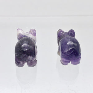 2 Purple Piggies Hand Carved Amethyst Pig Beads | 22x13x11mm | Purple - PremiumBead Alternate Image 10