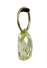 Load image into Gallery viewer, 0.22cts Natural Canary 4x2x2mm Diamond 18K Gold Pendant 6568M
