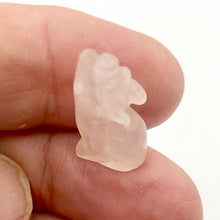 Load image into Gallery viewer, Hand Carved Pink Rose Quartz Wolf/Coyote Figurine | 21x11x8mm | Pink - PremiumBead Alternate Image 3
