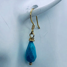 Load image into Gallery viewer, Charming Designer Natural Untreated Kingman Turquoise Earrings 14Kgf - PremiumBead Alternate Image 3
