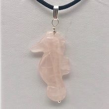 Load image into Gallery viewer, Rose Quartz Hand Carved Seahorse w/Silver Findings Pendant - So Cute! 509244RQS - PremiumBead Alternate Image 7
