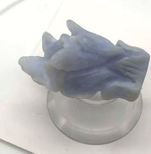 Load and play video in Gallery viewer, Blue Chalcedony Druzy Carved Flower Bead | 52.3 cts | 39x19mm | Blue | 1 bead |
