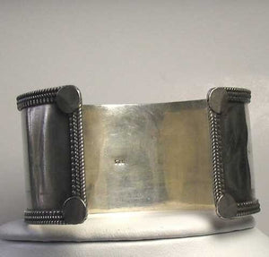 Hand Made Natural Turquoise & Silver Cuff Bracelet 9782 - PremiumBead Alternate Image 3