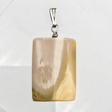 Load image into Gallery viewer, Creamy yellow beige Mookaite &amp; Silver Pendant! | 35x25x5mm | - PremiumBead Alternate Image 3

