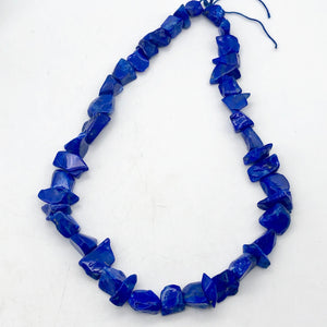 Intense! Natural Gem Quality Lapis Lazuli Bead Strand!| 42 beads | 11x10x6mm | - PremiumBead Alternate Image 5