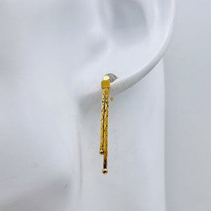 14K Gold Chain Drop Dangle Earrings | 1" Long | Gold | 1 Pair |