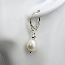 Load image into Gallery viewer, Pearl Dangle Sterling Silver Earrings | 1.38&quot; Long | Satiny White |
