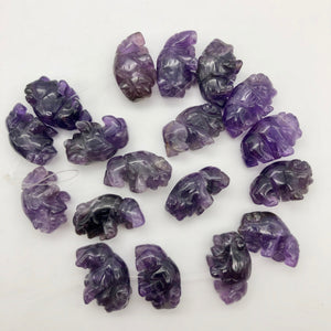 Prosperity 2 Amethyst Hand Carved Bison / Buffalo Beads | 21x14x8mm | Purple - PremiumBead Alternate Image 8
