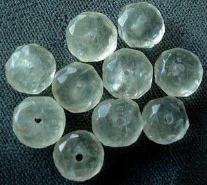 Ten (10) Rare Yellow Calcite Faceted Roundel Beads 4570