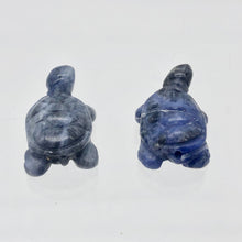 Load image into Gallery viewer, Adorable 2 Sodalite Carved Turtle Beads | 20x12.5x8mm | Blue white - PremiumBead Alternate Image 8
