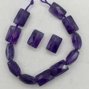 AAA Natural Amethyst Faceted Beads | 12x8x7mm | Purple | Rectangle | 2 Beads | - PremiumBead Alternate Image 6