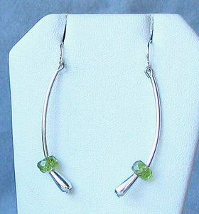 Green Peridot & 925 Sterling Silver Earrings 6487 - PremiumBead Alternate Image 3