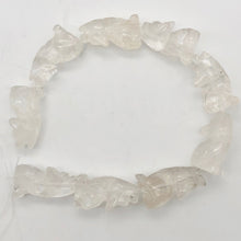Load image into Gallery viewer, Howling New Moon 2 Carved Clear Quartz Wolf Coyote Beads | 21x11x8mm | Clear - PremiumBead Alternate Image 5
