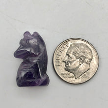 Load image into Gallery viewer, Hand Carved Amethyst Wolf/Coyote Figurine | 21x11x8mm | Purple - PremiumBead Alternate Image 2
