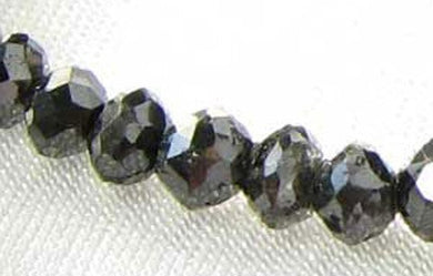 1 Fancy Color 0.43cts Natural Black Diamond Roundel Bead 9892H - PremiumBead Primary Image 1