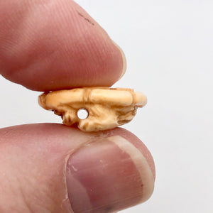 Hand Carved Bunny Rabbit Waterbuffalo Bone Bead | 1 Bead | 20x9mm | 8626 - PremiumBead Alternate Image 10